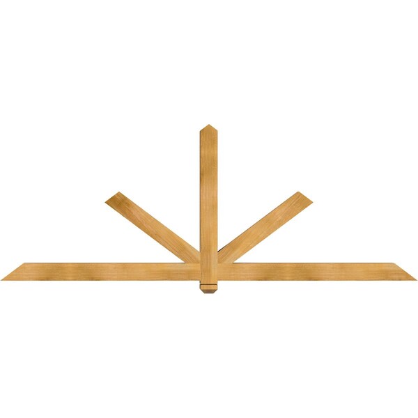 Ekena Millwork Kennewick Rough Sawn Timber Gable Bracket, Western Red Cedar, 96"W x 36"H x 4"D x 4"F, 9/12 Pitch GBW096X36X0404KEN00RWR - main